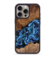 iPhone 16 Pro Max Wood Phone Case - Maximus (Blue, 801413)