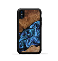 iPhone Xs Wood Phone Case - Maximus (Blue, 801413)