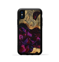 iPhone Xs Wood Phone Case - Jayden (Red, 801421)