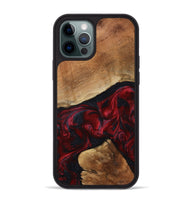 iPhone 12 Pro Max Wood Phone Case - Donny (Red, 801422)