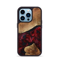 iPhone 14 Pro Wood Phone Case - Donny (Red, 801422)