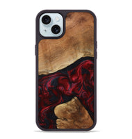 iPhone 15 Plus Wood Phone Case - Donny (Red, 801422)