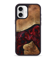 iPhone 16 Plus Wood Phone Case - Donny (Red, 801422)