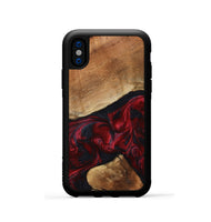 iPhone Xs Wood Phone Case - Donny (Red, 801422)