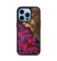 iPhone 14 Pro Wood Phone Case - Debbi (Red, 801426)