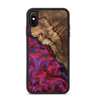 iPhone Xs Max Wood Phone Case - Debbi (Red, 801426)
