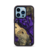 iPhone 14 Pro Wood Phone Case - Tammie (Purple, 801451)