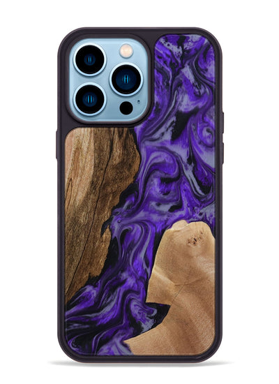 iPhone 14 Pro Max Wood Phone Case - Rupert (Purple, 801453)