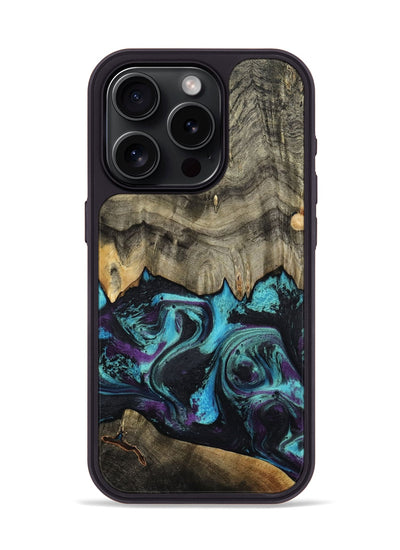 iPhone 15 Pro Wood Phone Case - Deena (Purple, 801454)