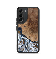 Galaxy S22 Wood Phone Case - Dash (Teal & Gold, 801457)