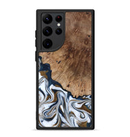 Galaxy S22 Ultra Wood Phone Case - Dash (Teal & Gold, 801457)