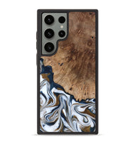 Galaxy S23 Ultra Wood Phone Case - Dash (Teal & Gold, 801457)