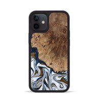iPhone 12 Wood Phone Case - Dash (Teal & Gold, 801457)