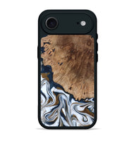 iPhone 17 Air Wood Phone Case - Dash (Teal & Gold, 801457)