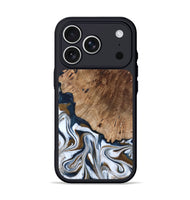 iPhone 17 Pro Wood Phone Case - Dash (Teal & Gold, 801457)