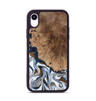 iPhone Xr Wood Phone Case - Dash (Teal & Gold, 801457)