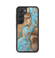 Galaxy S23 Wood Phone Case - Jody (Teal & Gold, 801464)