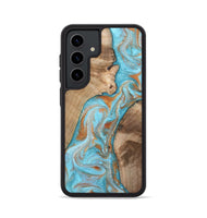 Galaxy S24 Wood Phone Case - Jody (Teal & Gold, 801464)