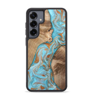 Galaxy S25 Plus Wood Phone Case - Jody (Teal & Gold, 801464)