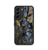 Galaxy S22 Wood Phone Case - Jarrod (Teal & Gold, 801465)