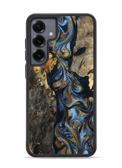 Galaxy S25 Plus Wood Phone Case - Jarrod (Teal & Gold, 801465)
