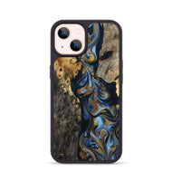 iPhone 14 Wood Phone Case - Jarrod (Teal & Gold, 801465)