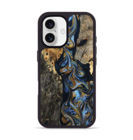 iPhone 17 Wood Phone Case - Jarrod (Teal & Gold, 801465)