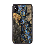 iPhone Xs Max Wood Phone Case - Jarrod (Teal & Gold, 801465)