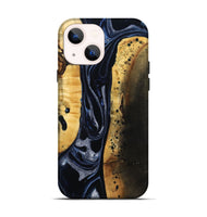 iPhone 14 Wood Live Edge Phone Case - Velda (Black & White, 801467)