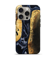 iPhone 16 Pro Wood Live Edge Phone Case - Velda (Black & White, 801467)