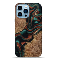 iPhone 14 Pro Max Wood Live Edge Phone Case - Liza (Green, 801478)