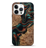 iPhone 15 Pro Max Wood Live Edge Phone Case - Liza (Green, 801478)