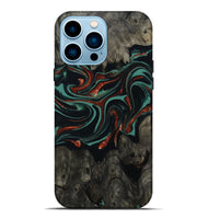 iPhone 14 Pro Max Wood Live Edge Phone Case - Maya (Green, 801492)