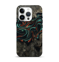 iPhone 15 Pro Wood Live Edge Phone Case - Maya (Green, 801492)