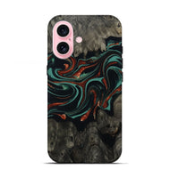 iPhone 17 Wood Live Edge Phone Case - Maya (Green, 801492)