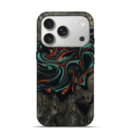 iPhone 17 Pro Wood Live Edge Phone Case - Maya (Green, 801492)