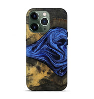 iPhone 13 Pro Wood Live Edge Phone Case - Saige (Blue, 801496)