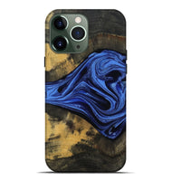 iPhone 13 Pro Max Wood Live Edge Phone Case - Saige (Blue, 801496)