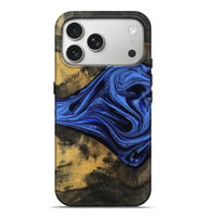 iPhone 17 Pro Max Wood Live Edge Phone Case - Saige (Blue, 801496)