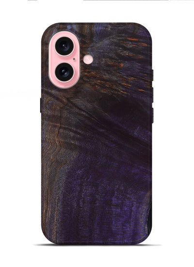 iPhone 16 Wood Live Edge Phone Case - Kenley (Wood Burl, 801502)