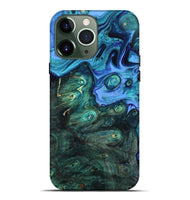 iPhone 13 Pro Max Wood Live Edge Phone Case - Keshia (Blue, 801507)