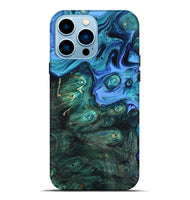 iPhone 14 Pro Max Wood Live Edge Phone Case - Keshia (Blue, 801507)