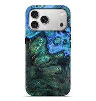 iPhone 17 Pro Max Wood Live Edge Phone Case - Keshia (Blue, 801507)