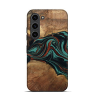 Galaxy S23 Wood Live Edge Phone Case - Lizeth (Green, 801514)