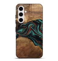 Galaxy S25 Plus Wood Live Edge Phone Case - Lizeth (Green, 801514)