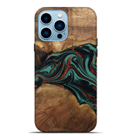 iPhone 14 Pro Max Wood Live Edge Phone Case - Lizeth (Green, 801514)