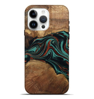 iPhone 15 Pro Max Wood Live Edge Phone Case - Lizeth (Green, 801514)