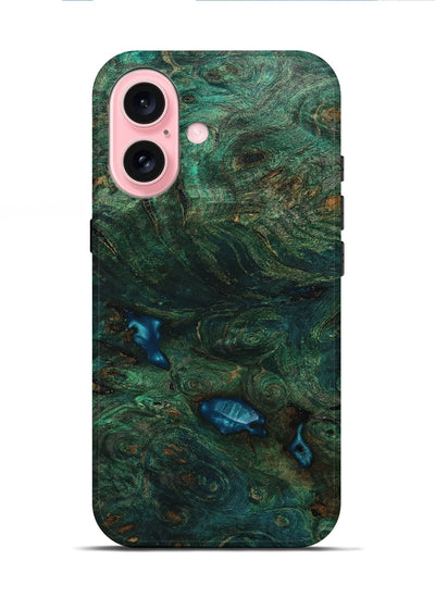 iPhone 16 Wood Live Edge Phone Case - Dorene (Wood Burl, 801518)