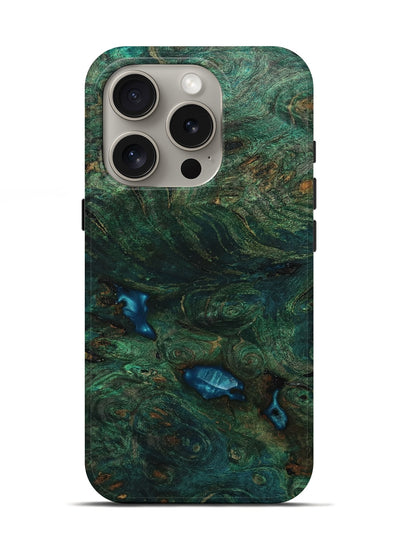 iPhone 16 Pro Wood Live Edge Phone Case - Dorene (Wood Burl, 801518)