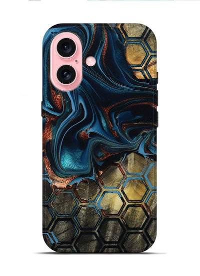 iPhone 16 Wood Live Edge Phone Case - Vena (Pattern, 801519)